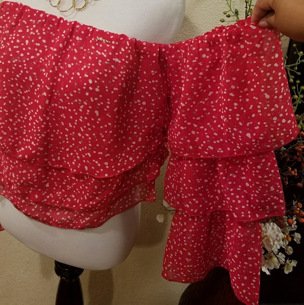 Last Item for $12 Final Bebe Red Polka Dots Size L - Picture 6 of 8